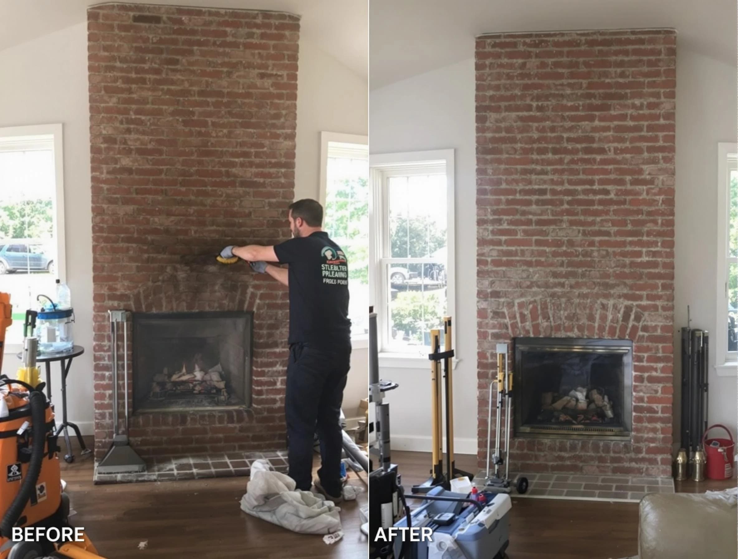 Finished chimney sweeping service by Hoover Chimney Sweep in Hoover, AL