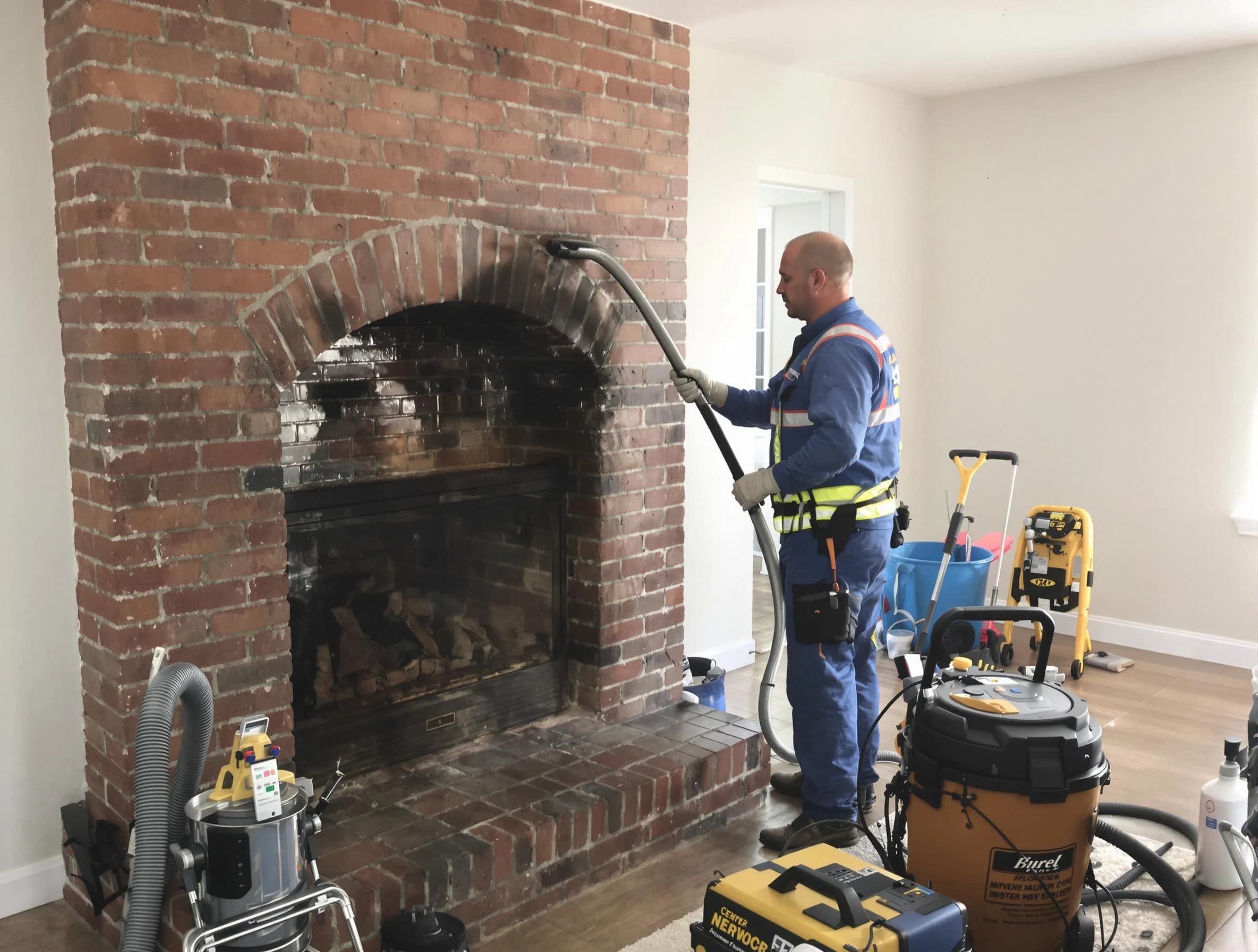 Hoover Chimney Sweep expert performing detailed chimney sweep in Hoover, AL