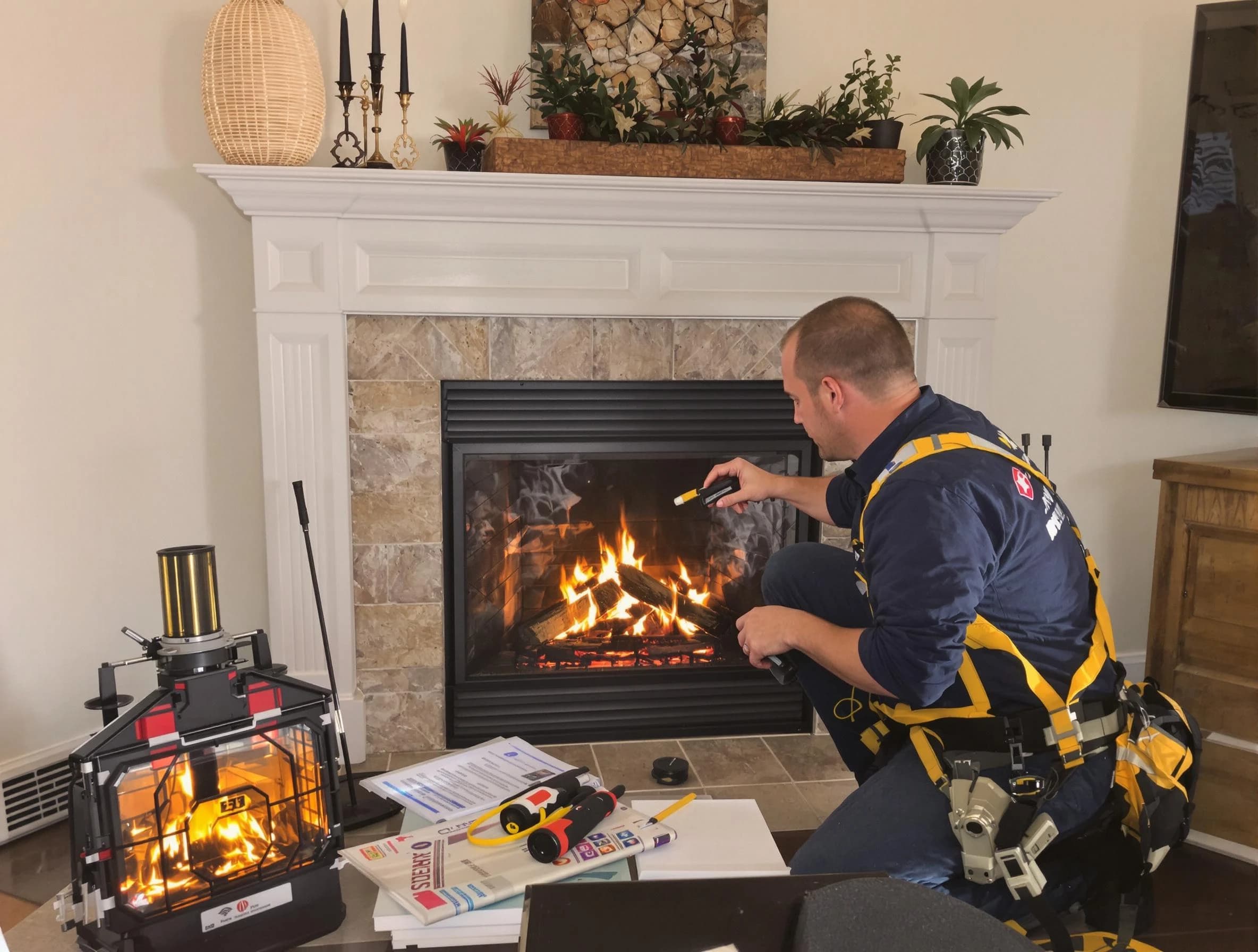 Safety-focused fireplace inspection by Hoover Chimney Sweep in Hoover, AL