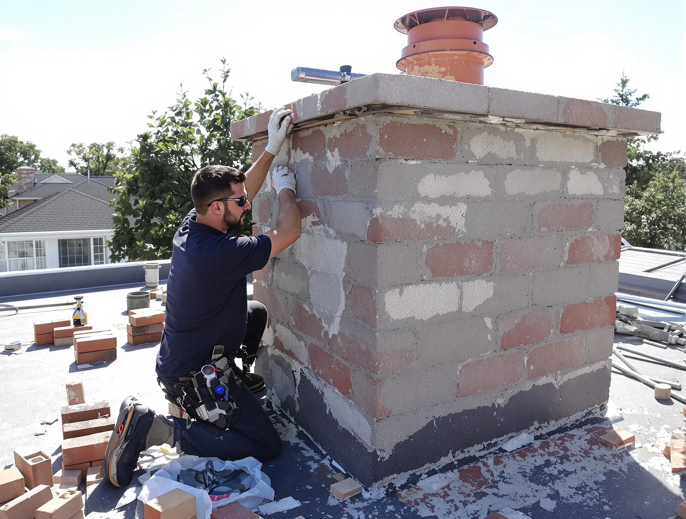 Advanced chimney repair process by Hoover Chimney Sweep in Hoover, AL
