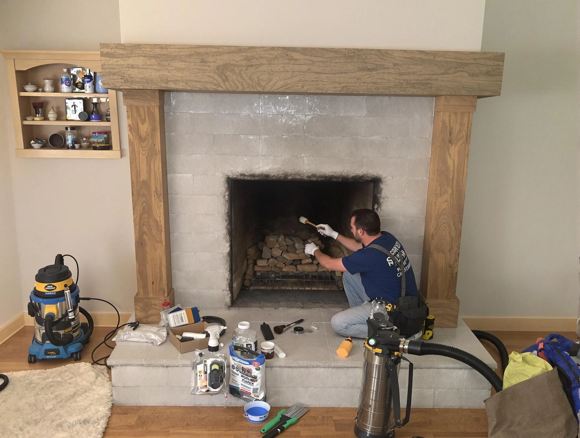 Detailed creosote removal process by Hoover Chimney Sweep in Hoover, AL