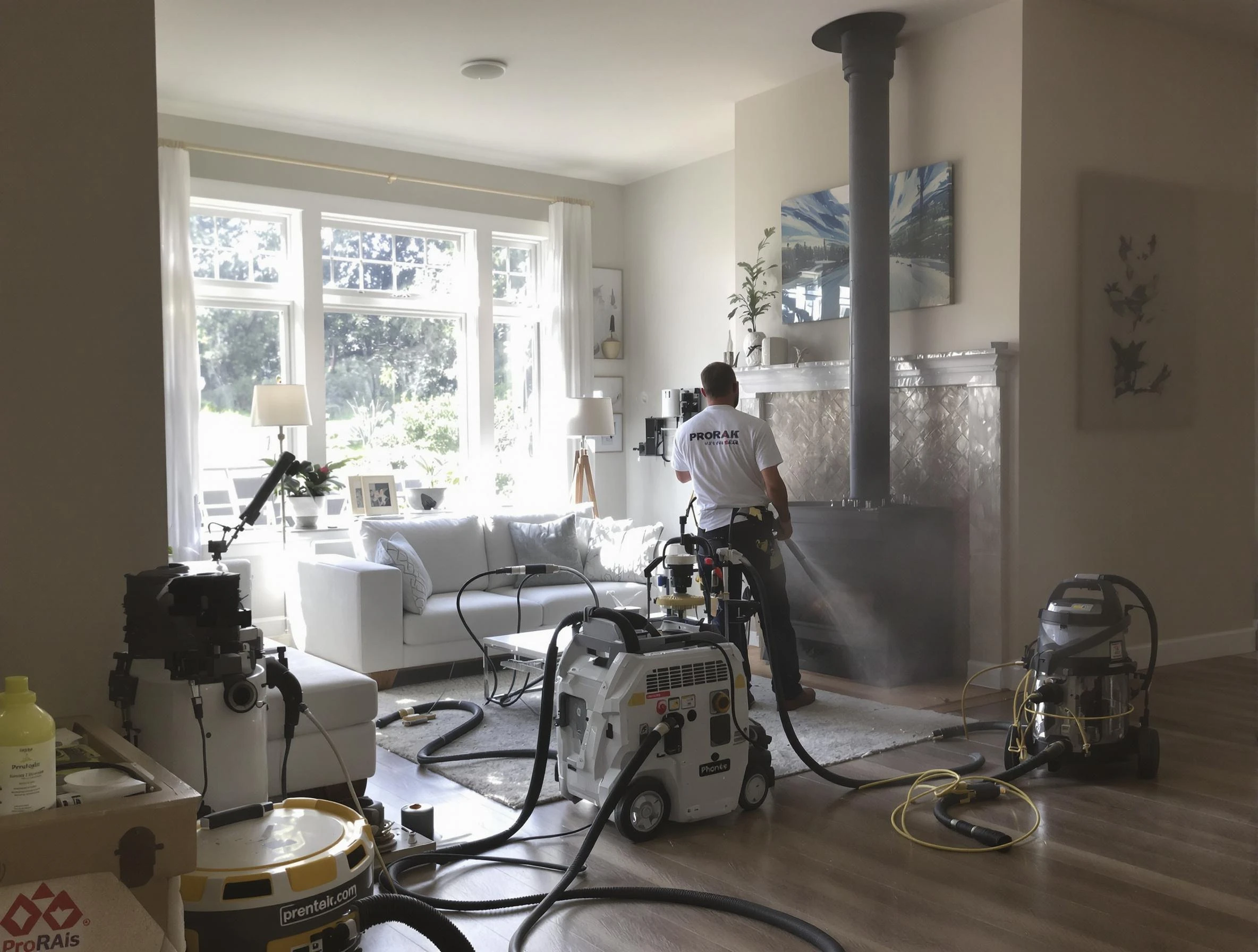 Soot removal service by Hoover Chimney Sweep for a fireplace in Hoover, AL